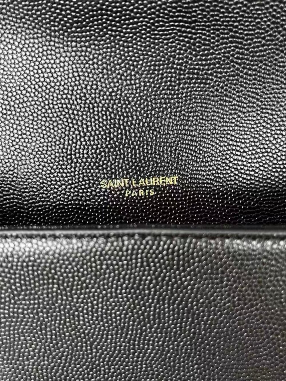 Saint Laurent Black Leather Crossbody with Gold YSL Chain - Picture 9 of 9